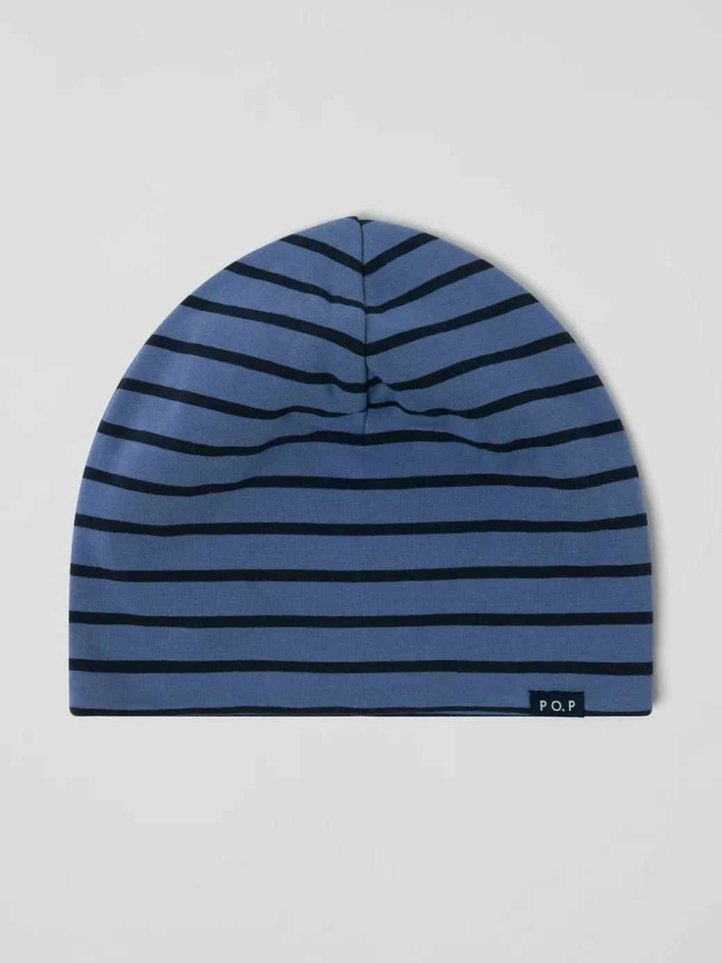 Jerseylue fleecefôret stripete