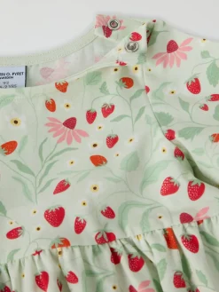 Kortermet snurrekjole jordbær