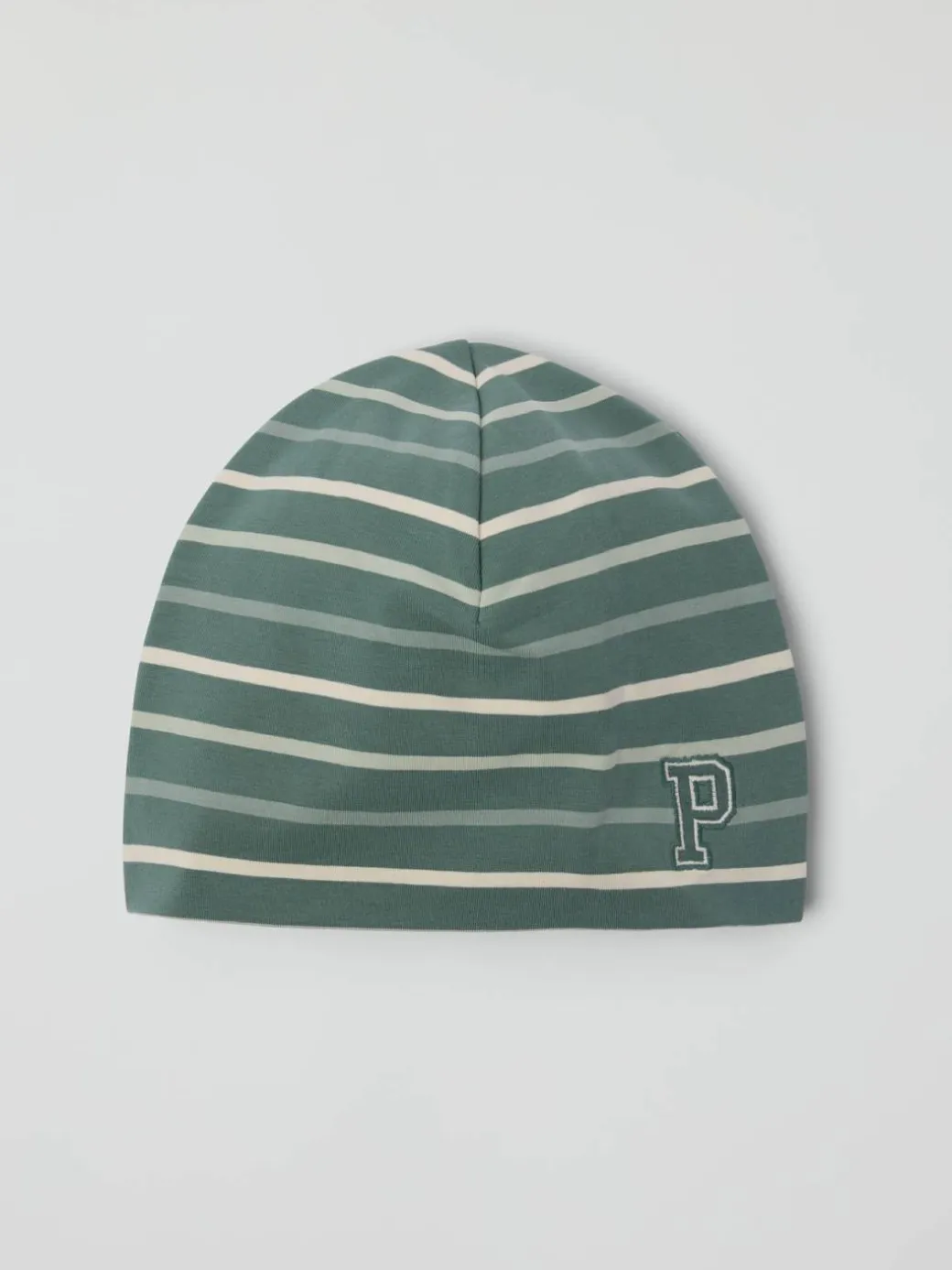 Trikotlue P-applikasjon stripet